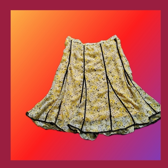 Spring Yellow Fit and Flare Skirt by Louis Dell' Olio - Picture 8 of 12